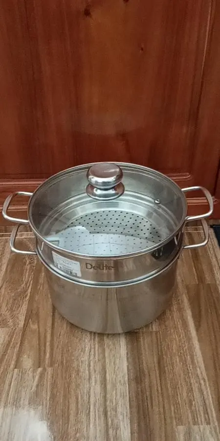 Khách hàng review Bộ nồi xửng inox 1 đáy nắp kính 24 cm Delites XR001-24 2