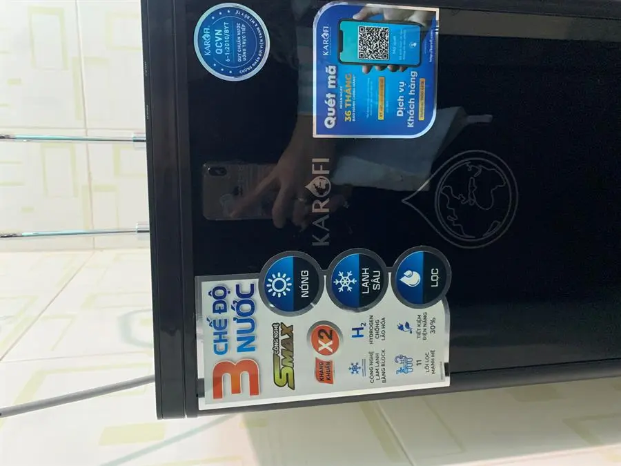 Khách hàng review Máy lọc nước RO nóng nguội lạnh Hydrogen Karofi KAD-D66 11 lõi 64