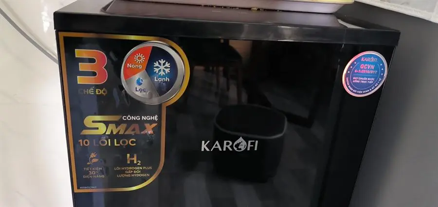 Khách hàng review Máy lọc nước RO nóng nguội lạnh Hydrogen Karofi KAD-X39 10 lõi 108