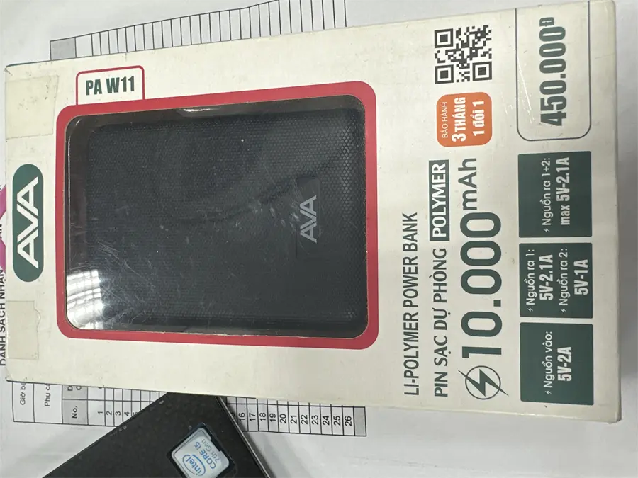 Khách hàng review Pin sạc dự phòng Polymer 10.000mAh AVA PA W11 X 3
