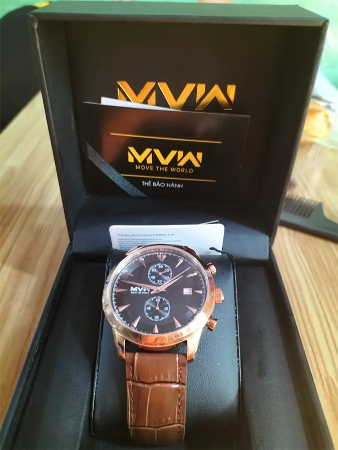 Khách hàng review Đồng hồ MVW 44 mm Nam ML041-01 2