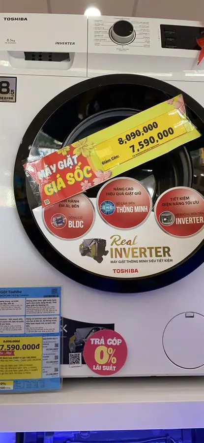 Khách hàng review Máy giặt Toshiba Inverter 8.5 Kg TW-BH95S2V WK 34