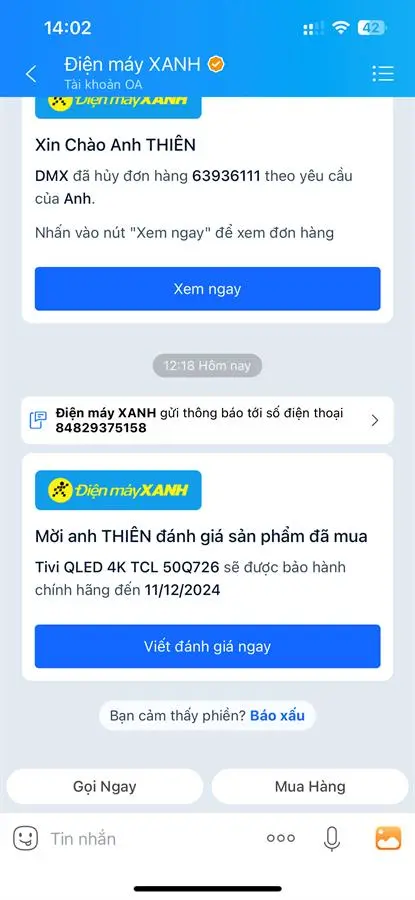 Khách hàng review Android Tivi QLED TCL 4K 50 inch 50Q726 1