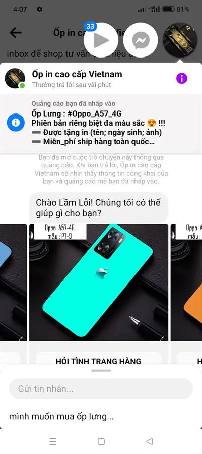 Khách hàng review Điện thoại OPPO A57 64GB 3