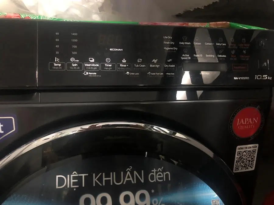Khách hàng review Máy giặt Panasonic Inverter giặt 10.5 kg - sấy tiện ích 2 kg NA-V105FR1BV 12