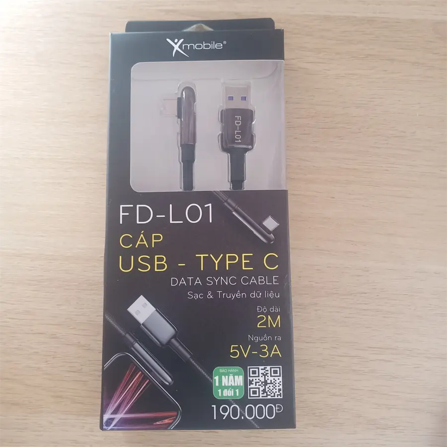 Khách hàng review Cáp Type C 2m Xmobile FD-L01 10