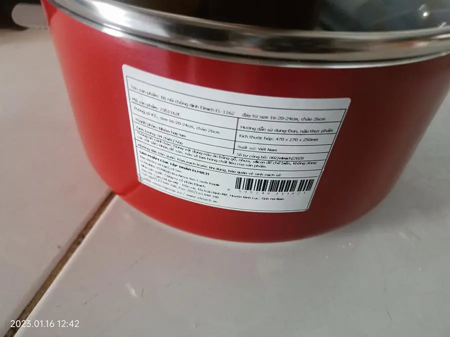 Khách hàng review Bộ nồi chảo nhôm chống dính nắp kính Elmich EL1162 3