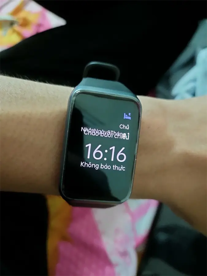 Khách hàng review Vòng đeo tay thông minh Oppo Band 2 dây silicone Trắng - Xanh 3
