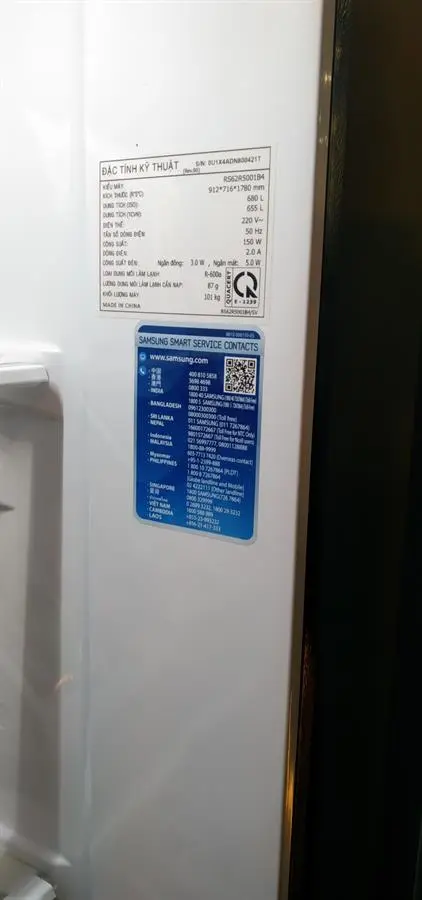 Khách hàng review Tủ lạnh Samsung Inverter 655 lít Side By Side RS62R5001B4/SV 37