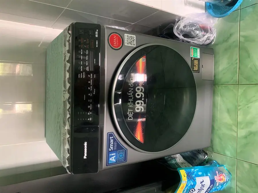 Khách hàng review Máy giặt Panasonic Inverter giặt 9.5 kg - sấy tiện ích 2 kg NA-V95FC1LVT 57