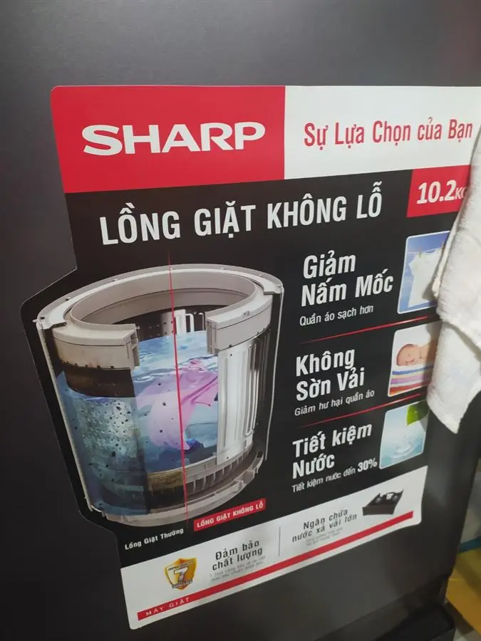 Khách hàng review Máy giặt Sharp 10.2 kg ES-W102PV-H 3
