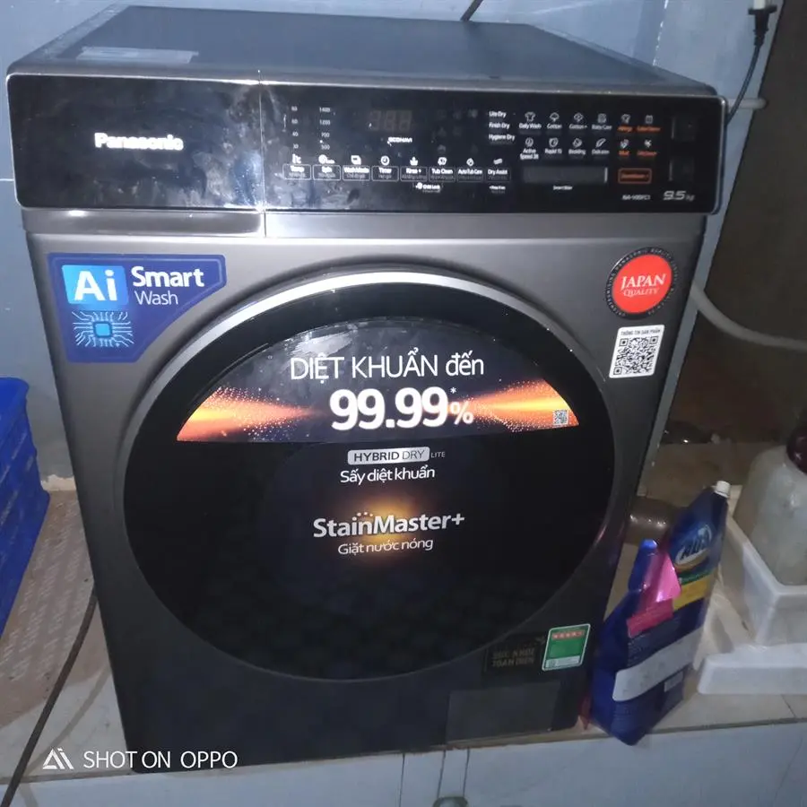Khách hàng review Máy giặt Panasonic Inverter giặt 9.5 kg - sấy tiện ích 2 kg NA-V95FC1LVT 55