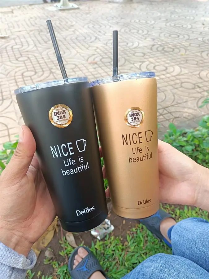 Khách hàng review Ly giữ nhiệt inox 500 ml Delites Q10A 3