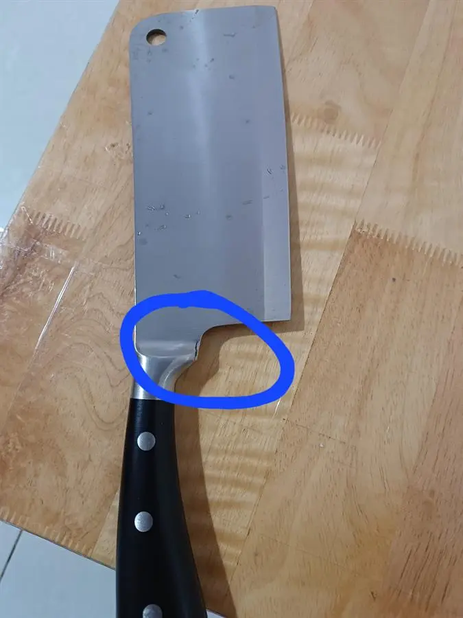 Khách hàng review Dao chặt inox Delites LK-2102 5
