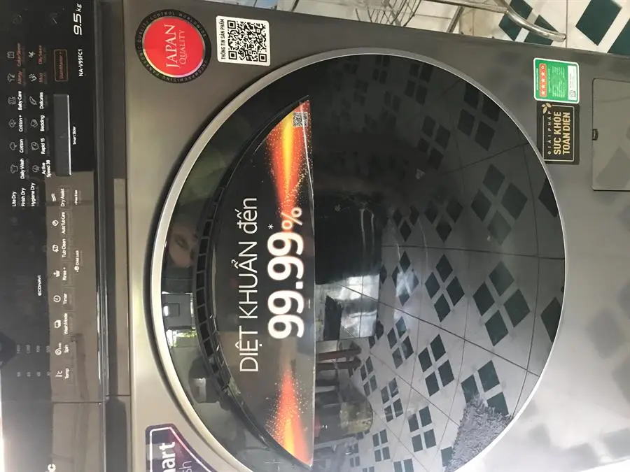 Khách hàng review Máy giặt Panasonic Inverter giặt 9.5 kg - sấy tiện ích 2 kg NA-V95FC1LVT 52