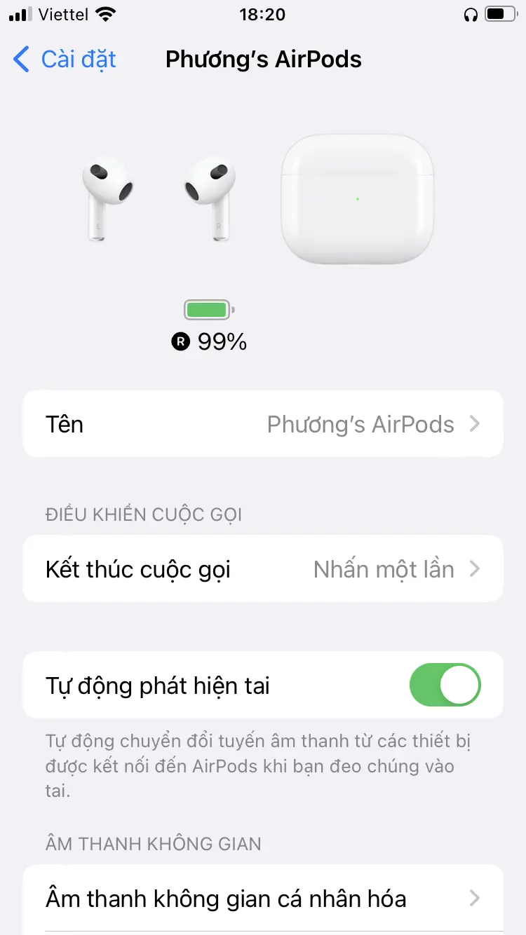 Khách hàng review Tai nghe Bluetooth AirPods 3 Wireless Charge Apple MME73 4