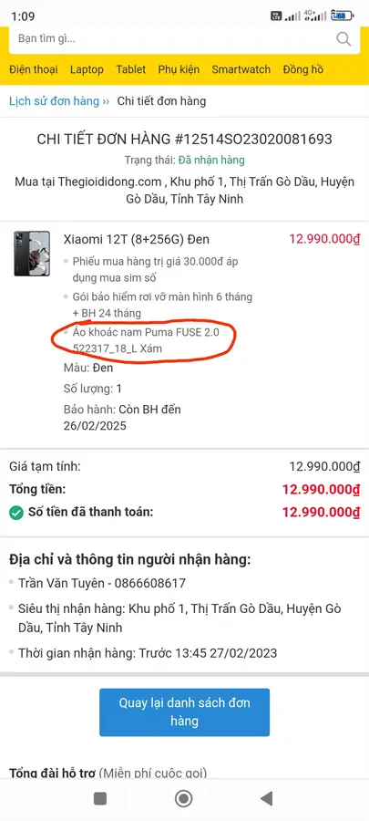 Khách hàng review Điện thoại Xiaomi 12T 5G 256GB 9