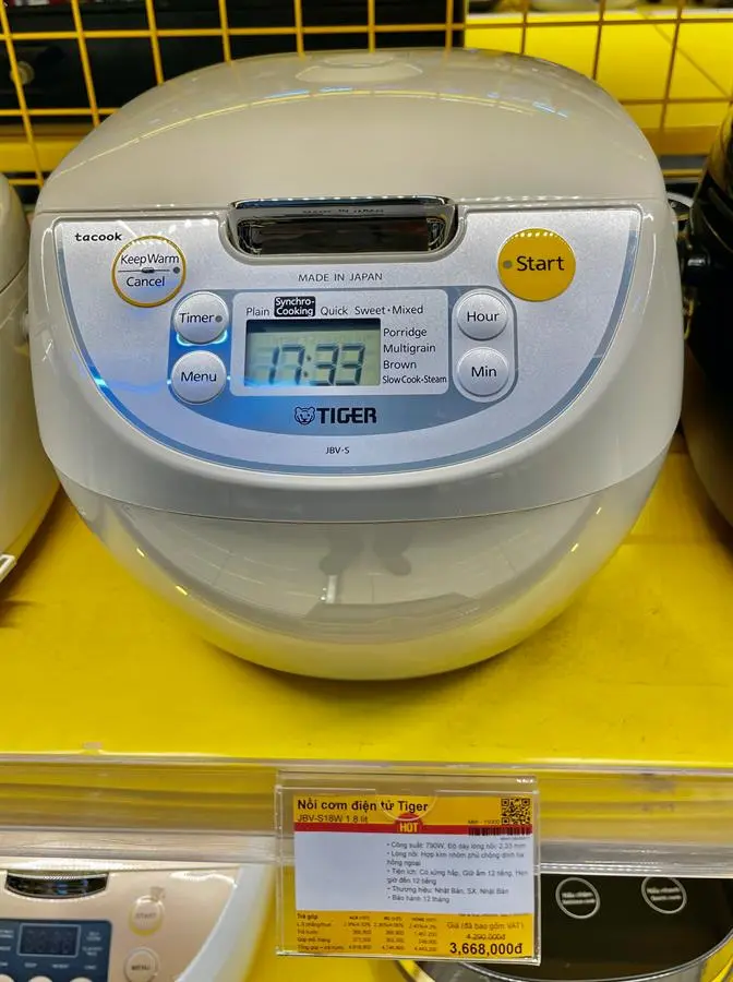 Khách hàng review Nồi cơm điện tử Tiger 1.8 lít JBV-S18W 3