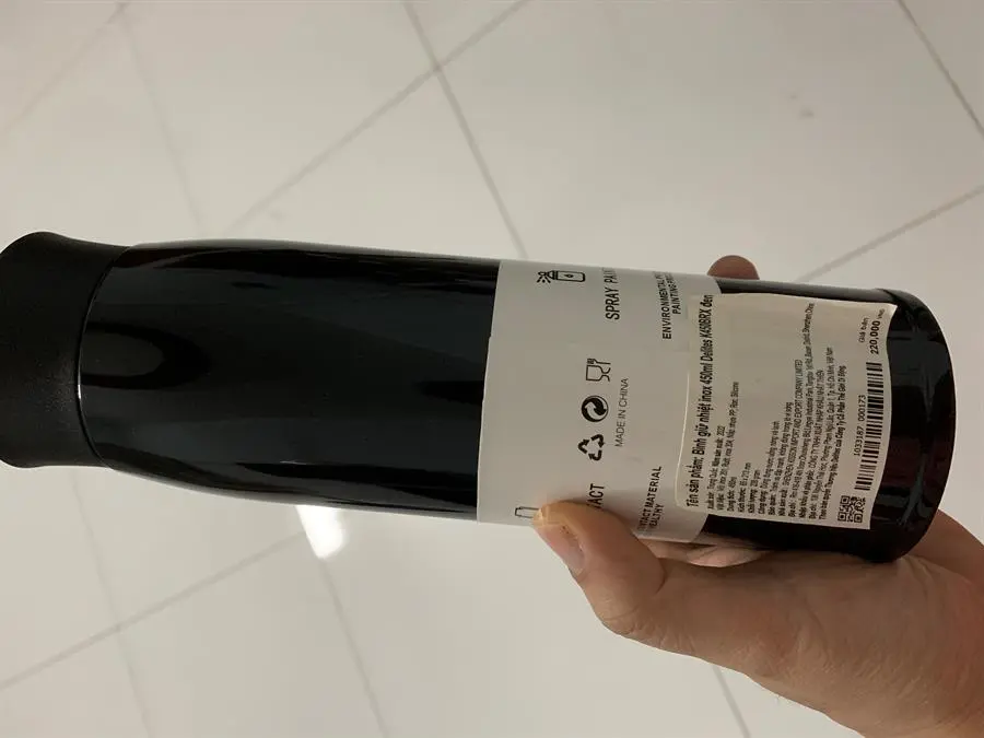 Khách hàng review Bình giữ nhiệt inox 450 ml Delites K450BRX đen 1