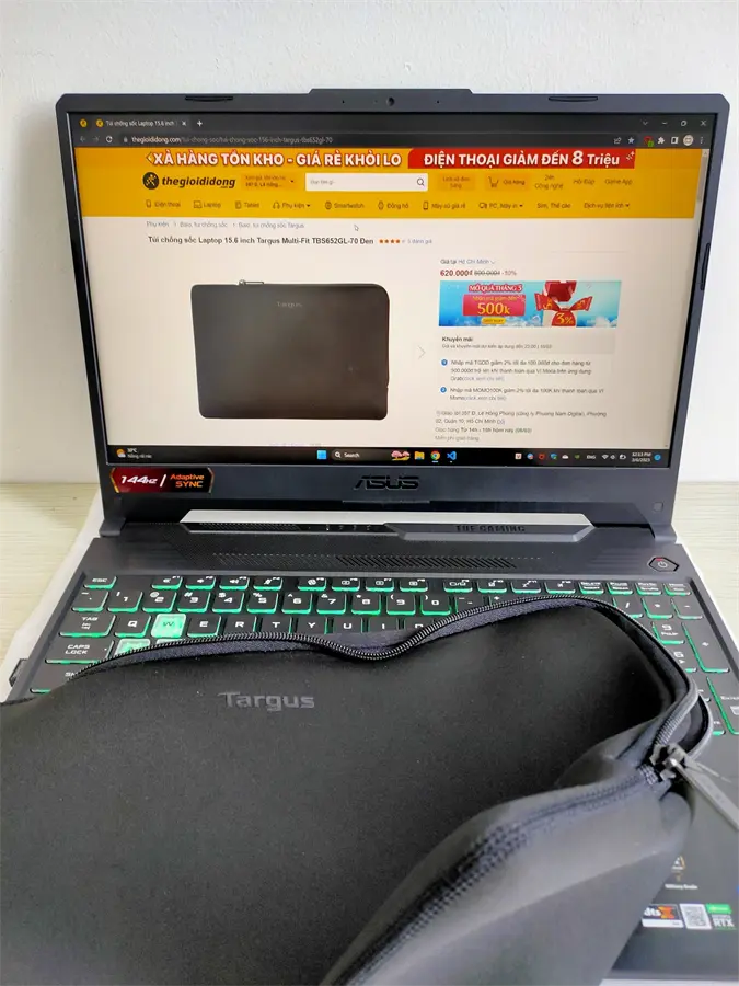 Khách hàng review Túi chống sốc Laptop 15.6 inch Targus Multi-Fit TBS652GL-70 2