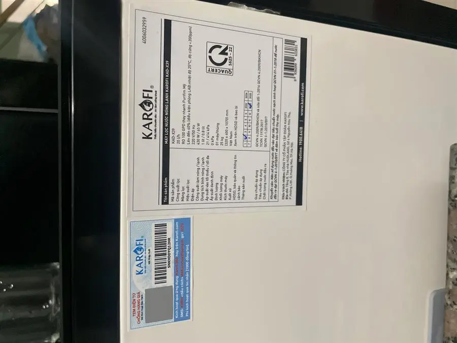 Khách hàng review Máy lọc nước RO nóng nguội lạnh Hydrogen Karofi KAD-X39 10 lõi 80