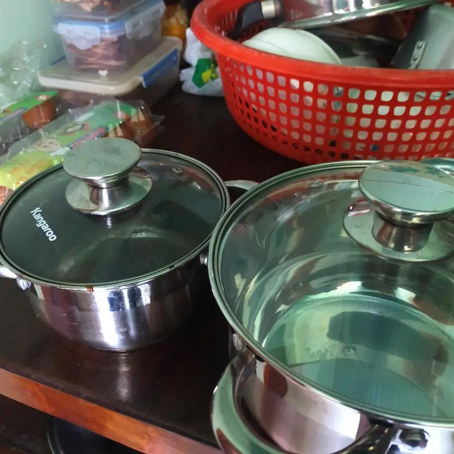 Khách hàng review Bộ 3 nồi inox 5 đáy nắp kính Kangaroo KG878 1