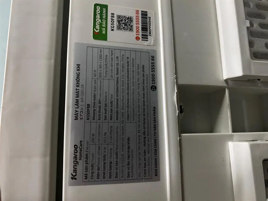 Khách hàng review Quạt điều hòa Kangaroo KG50F88 200W 15