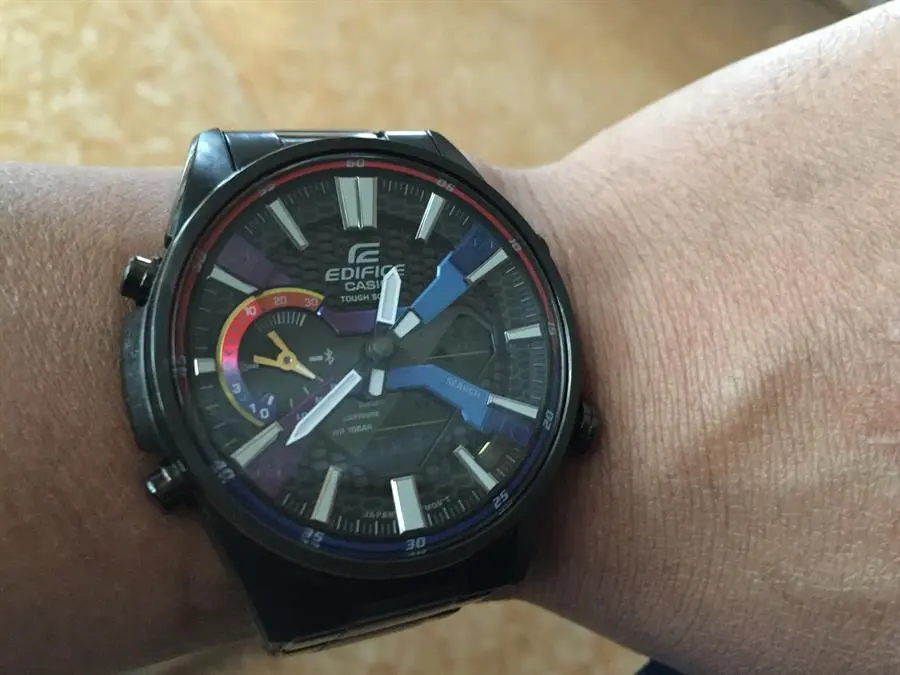 Khách hàng review Đồng hồ EDIFICE 46 mm Nam ECB-S100HG-1ADF 2