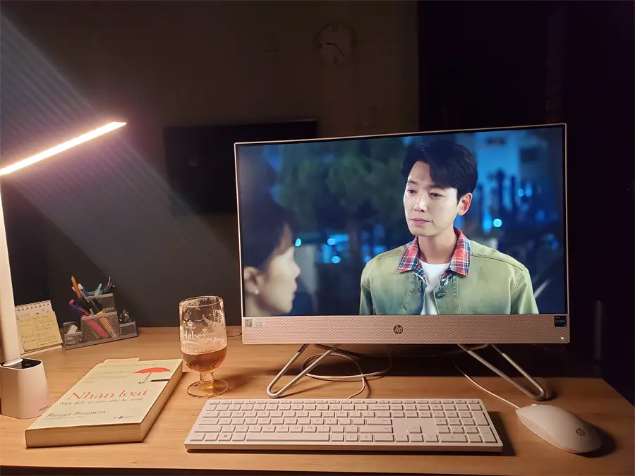 Khách hàng review HP AIO 24-cb1011d i5 1235U/8GB/512GB/23.8"Full HD/Touch/Bàn phím 2