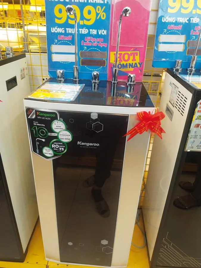 Khách hàng review Máy lọc nước RO nóng nguội lạnh Hydrogen Kangaroo KG10A4VTU 10 lõi 25