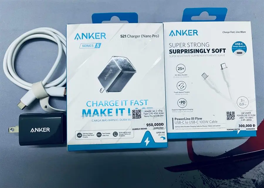 Khách hàng review Adapter Sạc 2 cổng Type C PD 40W Anker Nano Pro A2038 1