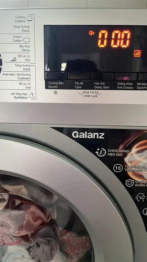 Khách hàng review Máy sấy thông hơi Galanz 8 kg DV-80T5C(S) 1