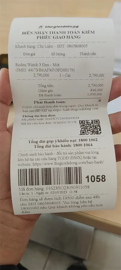Khách hàng review Đồng hồ thông minh Xiaomi Redmi Watch 3 42.6mm 28