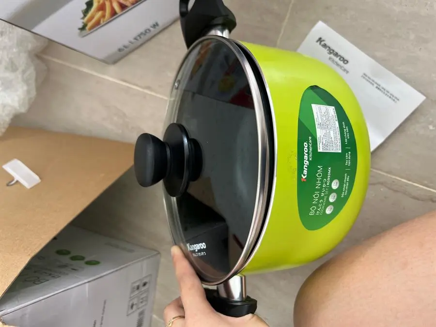 Khách hàng review Bộ 3 nồi nhôm chống dính nắp kính Kangaroo KG993MX 10