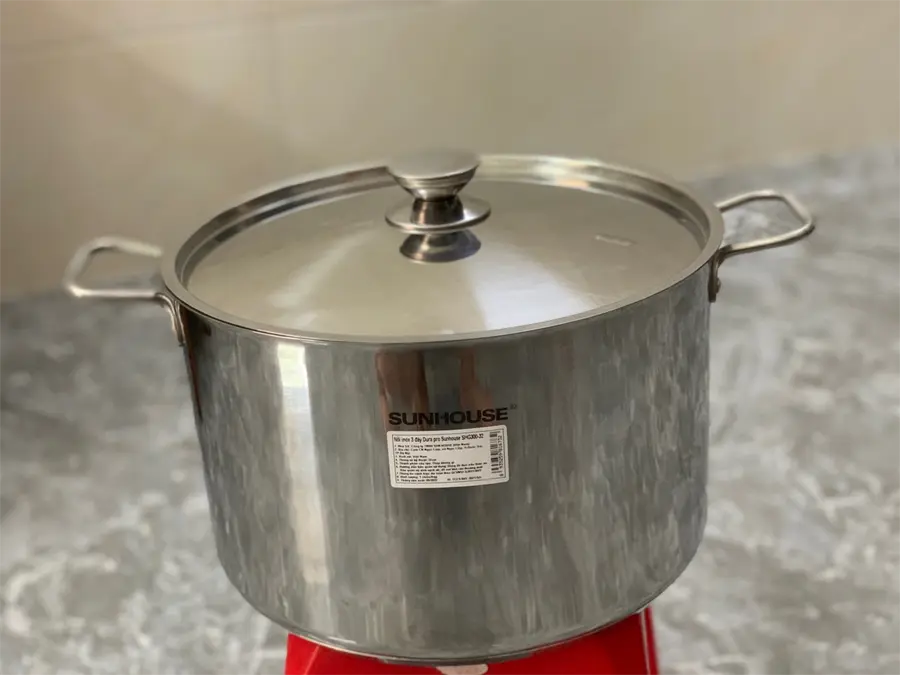 Khách hàng review Nồi inox 3 đáy nắp inox 32 cm Sunhouse SHG300-32 1