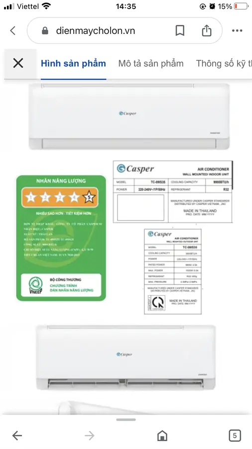 Khách hàng review Máy lạnh Casper Inverter 1 HP IC-09TL32 12