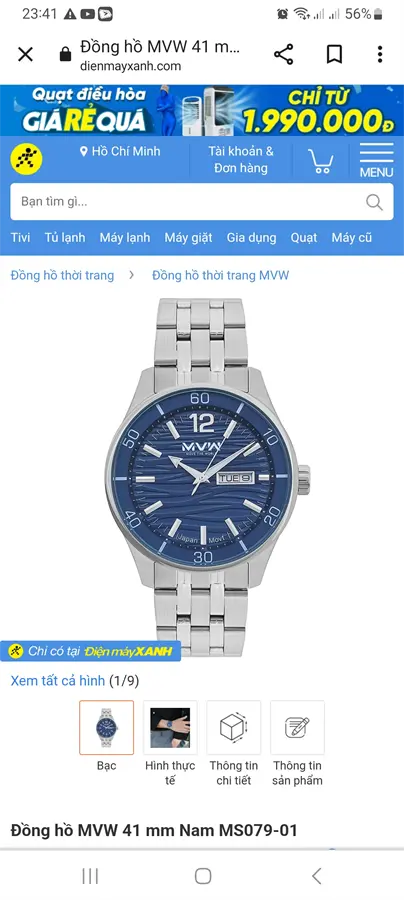 Khách hàng review Đồng hồ MVW 41 mm Nam MS079-01 1
