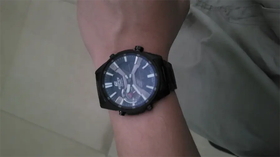 Khách hàng review Đồng hồ EDIFICE 46 mm Nam ECB-S100DC-2ADF 1