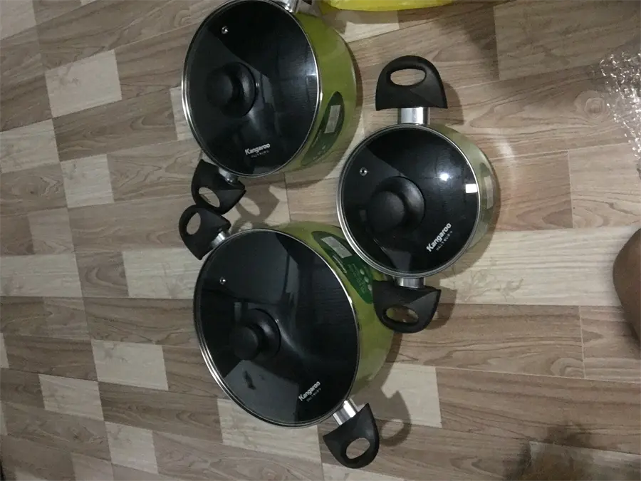 Khách hàng review Bộ 3 nồi nhôm chống dính nắp kính Kangaroo KG993MX 6