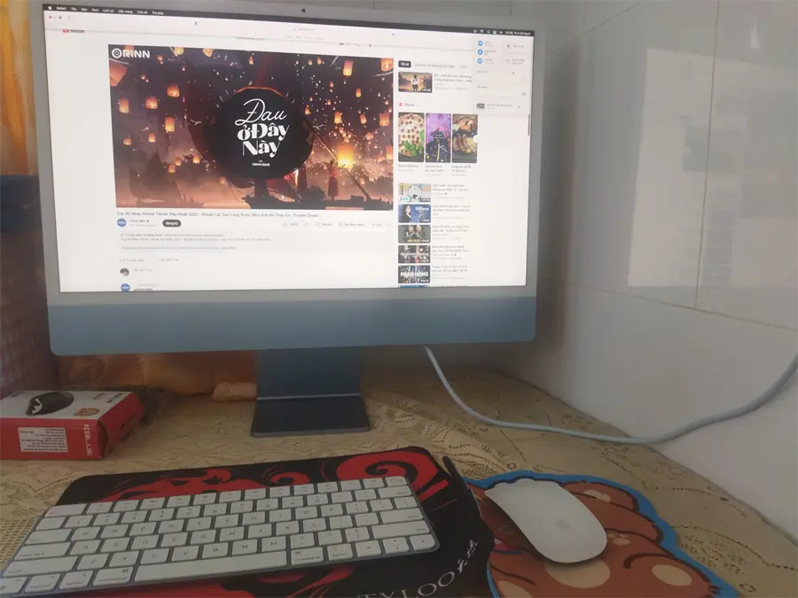 Khách hàng review iMac 24 inch 2021 4.5K M1/256GB/8GB/8-core GPU (MGPK3SA/A) 1