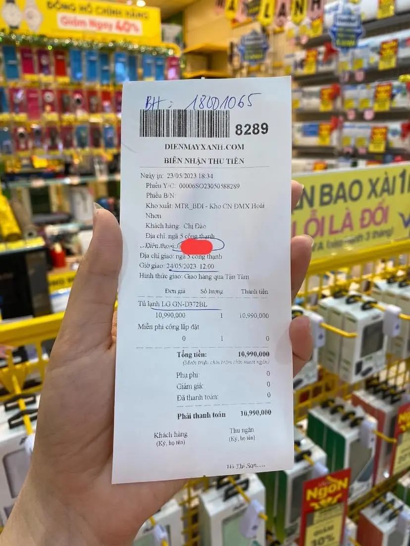 Khách hàng review Tủ lạnh LG Inverter 374 Lít GN-D372BL 7