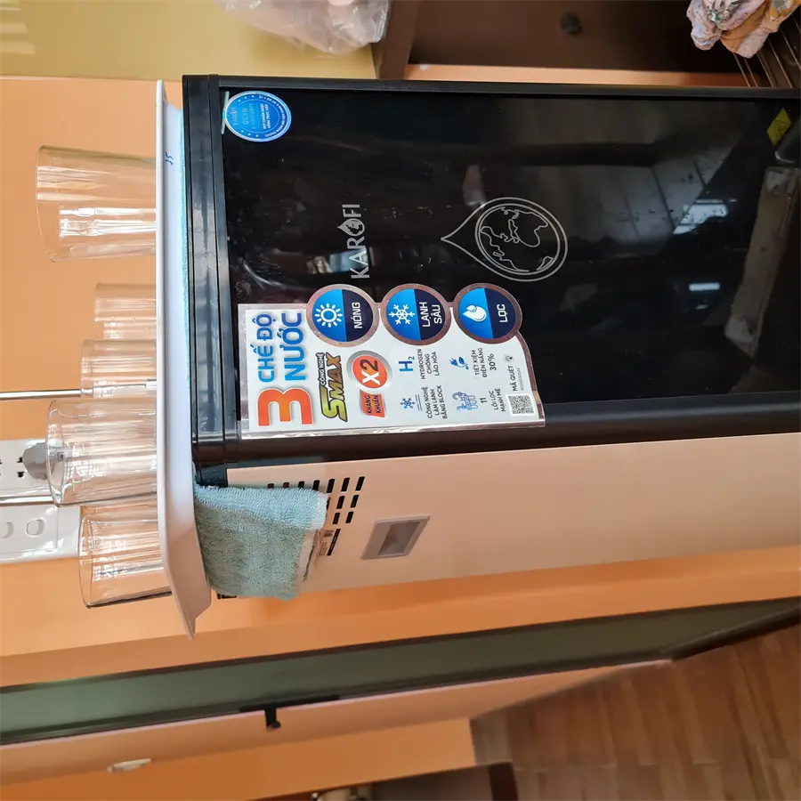 Khách hàng review Máy lọc nước RO nóng nguội lạnh Hydrogen Karofi KAD-D66 11 lõi 21