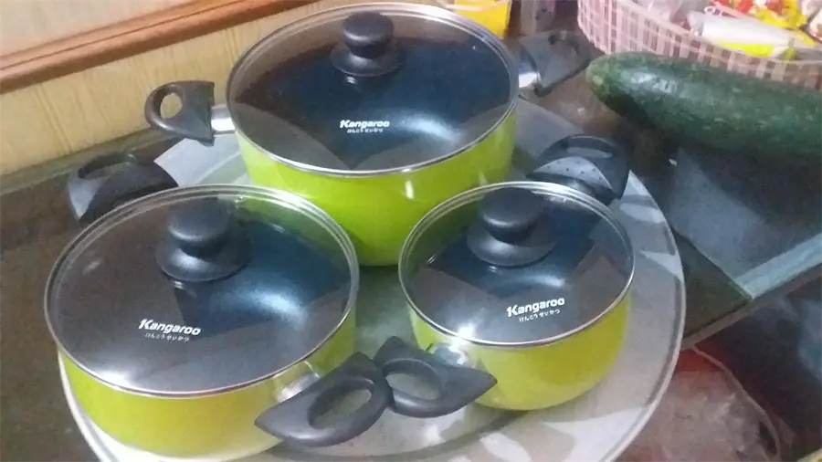 Khách hàng review Bộ 3 nồi nhôm chống dính nắp kính Kangaroo KG993MX 3