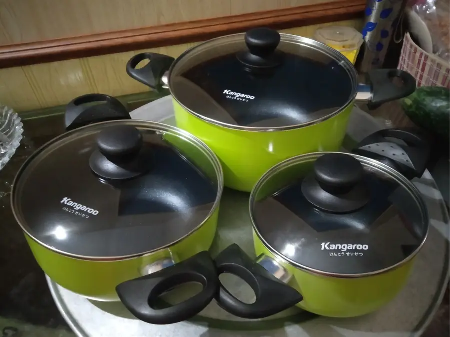Khách hàng review Bộ 3 nồi nhôm chống dính nắp kính Kangaroo KG993MX 4