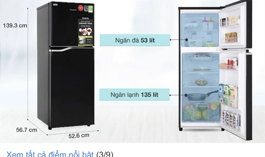 Khách hàng review Tủ lạnh Panasonic Inverter 188 lít NR-BA229PKVN 24