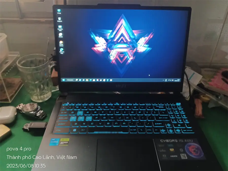 Khách hàng review Laptop MSI Gaming Cyborg 15 A12UCX i5 12450H/8GB/512GB/4GB RTX2050/144Hz/Balo/Win11 (281VN) 1