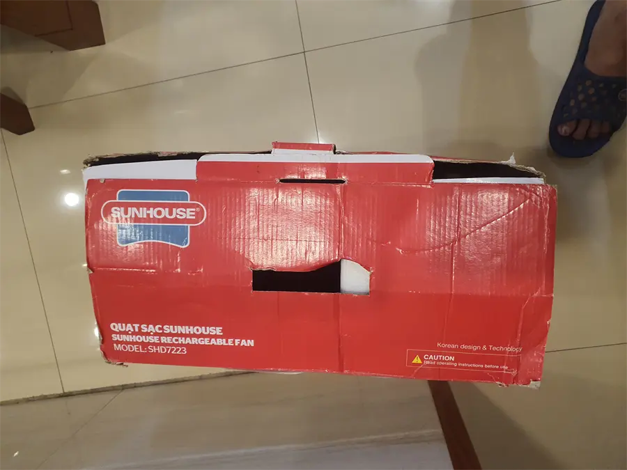 Khách hàng review Quạt sạc điện Sunhouse 5 cánh SHD7223 24W 29