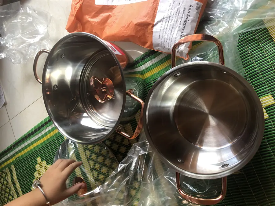 Khách hàng review Bộ 3 nồi inox 3 đáy nắp kính Sunhouse SHG306 18