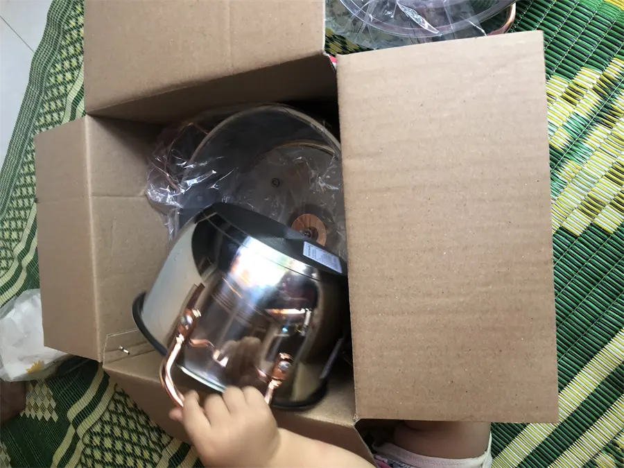 Khách hàng review Bộ 3 nồi inox 3 đáy nắp kính Sunhouse SHG306 17