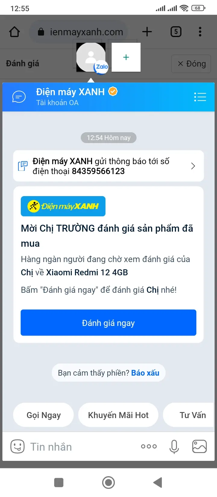 Khách hàng review Điện thoại Xiaomi Redmi 12 4GB/128GB 19